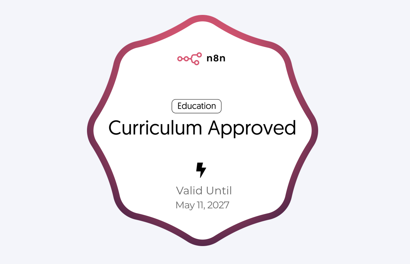 n8n Approved Curriculum - Official Education Partner